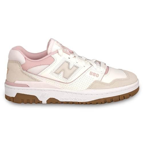 Sneakers New Balance 550 blanc et rose pour femme 2/6