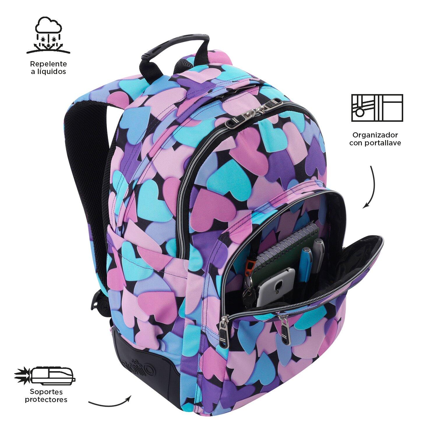 Totto Mochila escolar Rayol Dear Blue Poliéster 33 x 44 x 13.5 cm 5/5