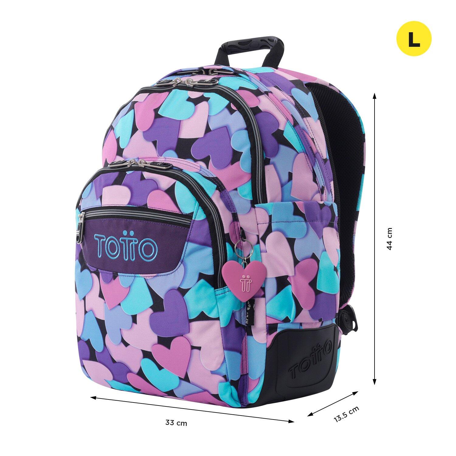 Totto Mochila escolar Rayol Dear Blue Poliéster 33 x 44 x 13.5 cm 2/5