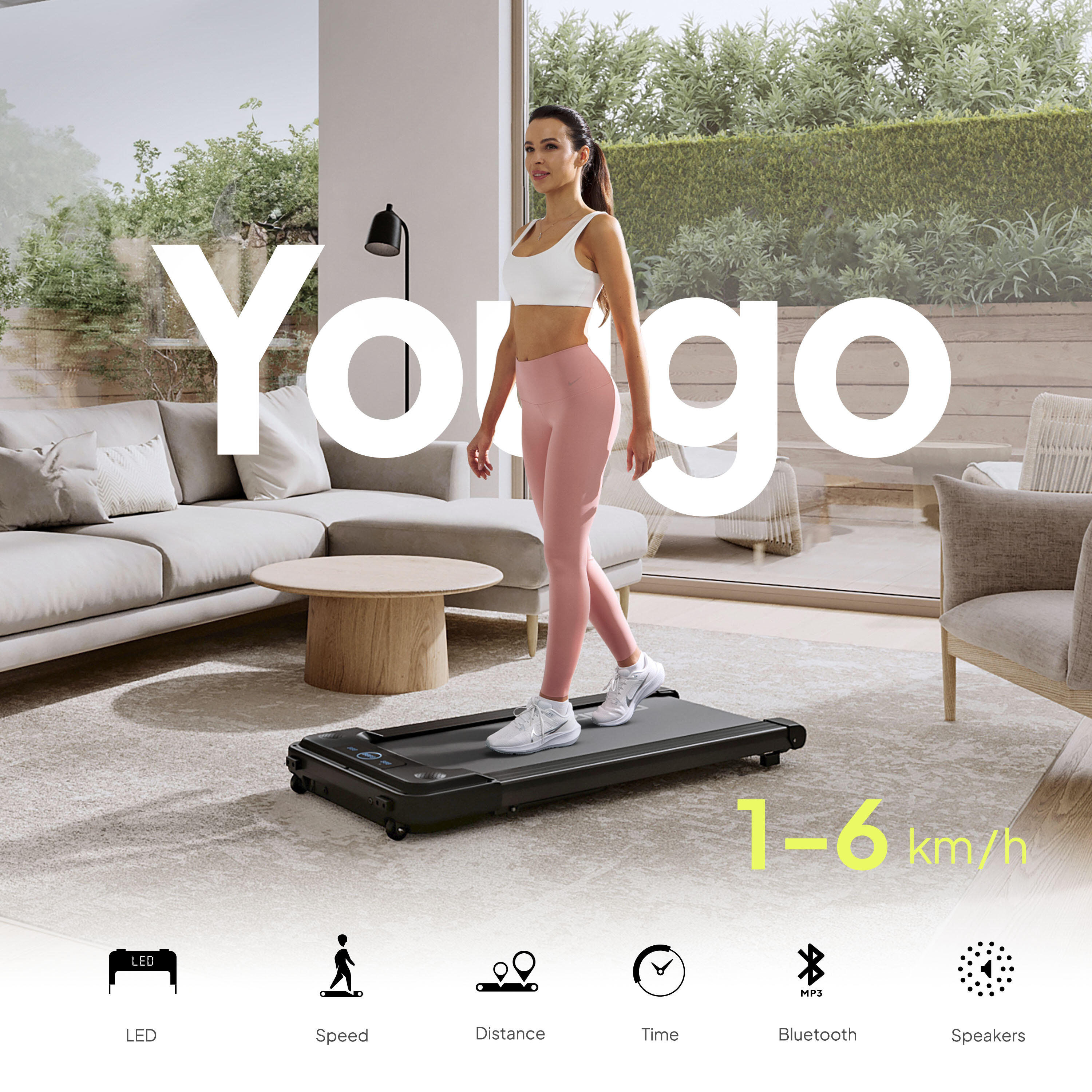 Laufband Zipro Yougo Walking Pad 100×38,5 cm, 6km/h, Fernbedienung 4/8