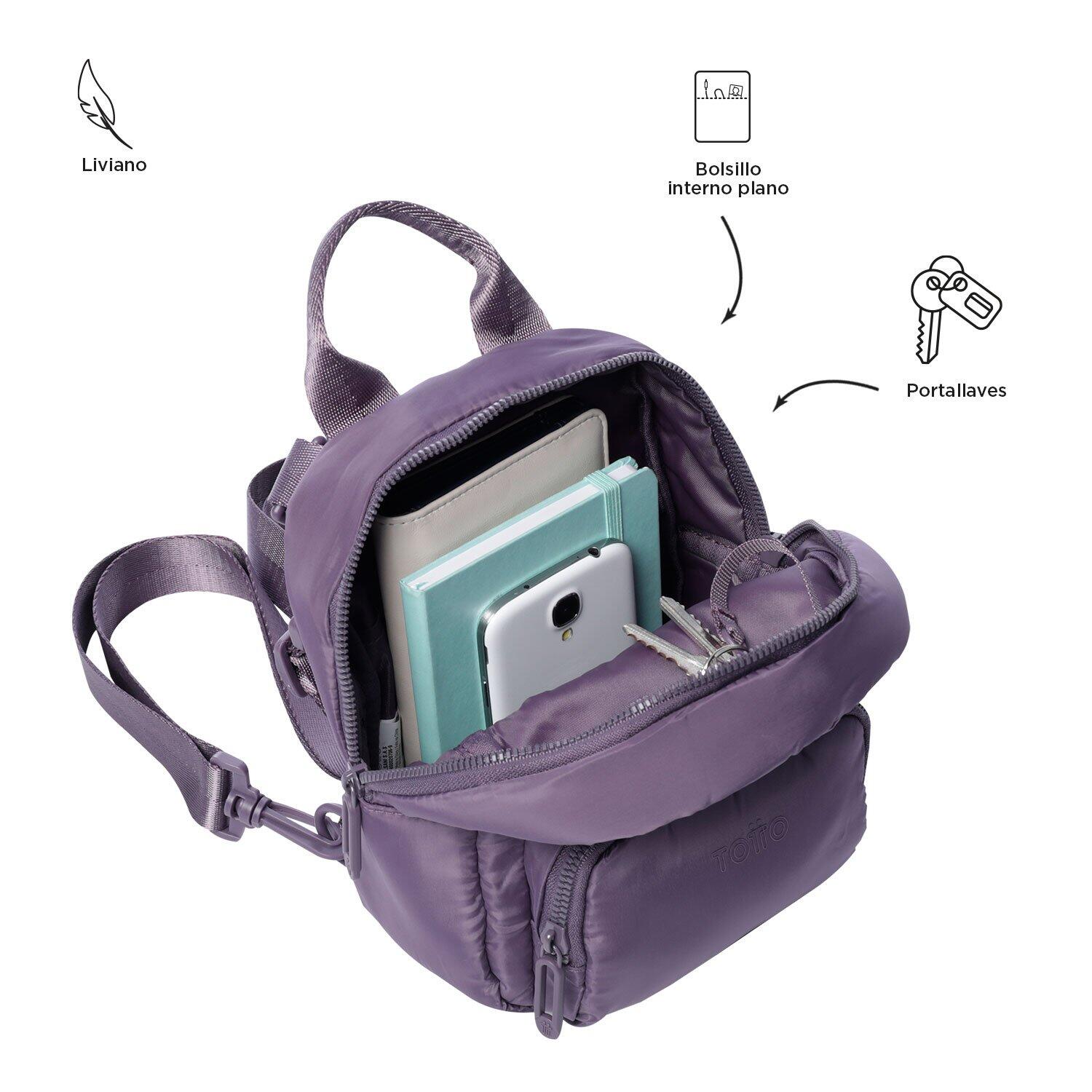 Totto Mochila urbana  Yuen 2.0 -Dimensiones:17 x 21.5 x 9 cm-Material: poliester 4/4