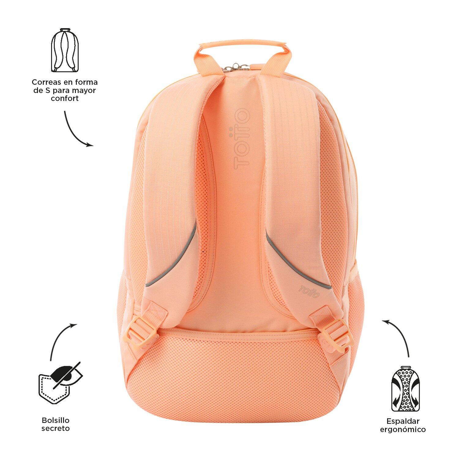 Totto  Mochila Cambri 2.0 - Black Rosa Grande 3/5