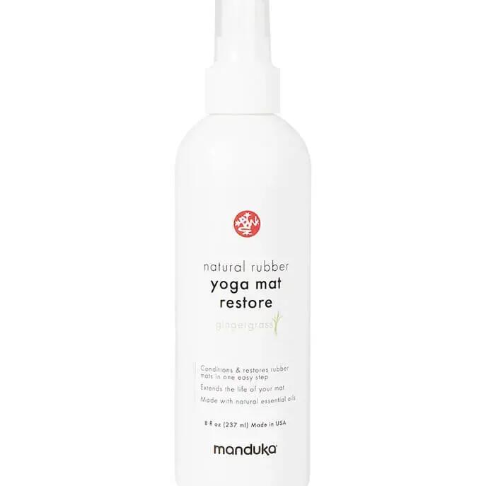 Почистващ препарат за гумени постелки за йога Manduka Restore, 237 мл
