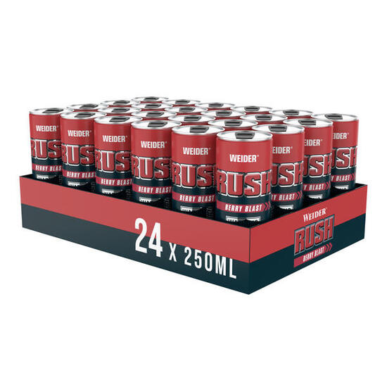 Boissons énergisantes - Rush RTD - Explosion de Baies Pack de 24