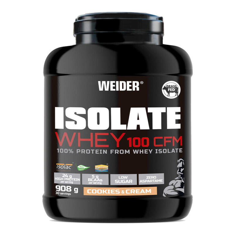 Isolate Whey 100% CFM, Bolachas, 908g Exclusivo online                   2 cores disponíveis
A partir de  49,90€  Preço por quantidade 54,96€kg WEIDER Isolate Whey 100% CFM, Bolachas, 908gVendido e expedido por: NutriCorelam  (3)  