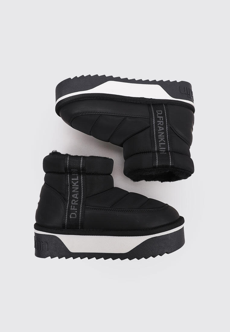 Botines esquimales mujer D. Franklin DFSH371010 — Negro, plataforma, tacón 5 cm 5/5