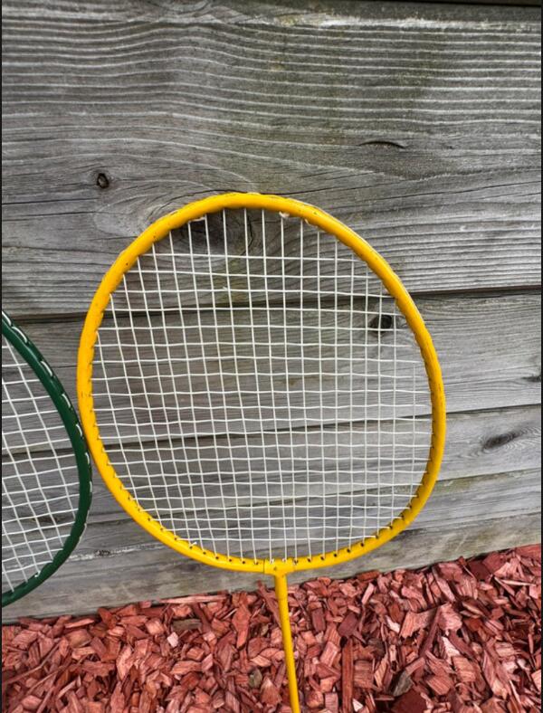 Raquettes de badminton Seneca - 2 pièces - 1 jaune + 1 vert 3/4