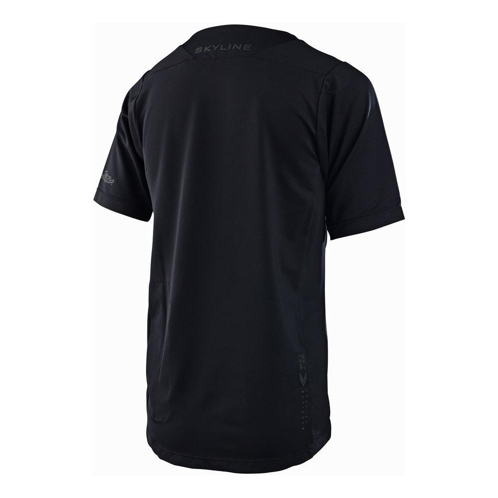 Maillot VTT ultraléger manches courtes SKYLINE pour enfant Noir. 2/2