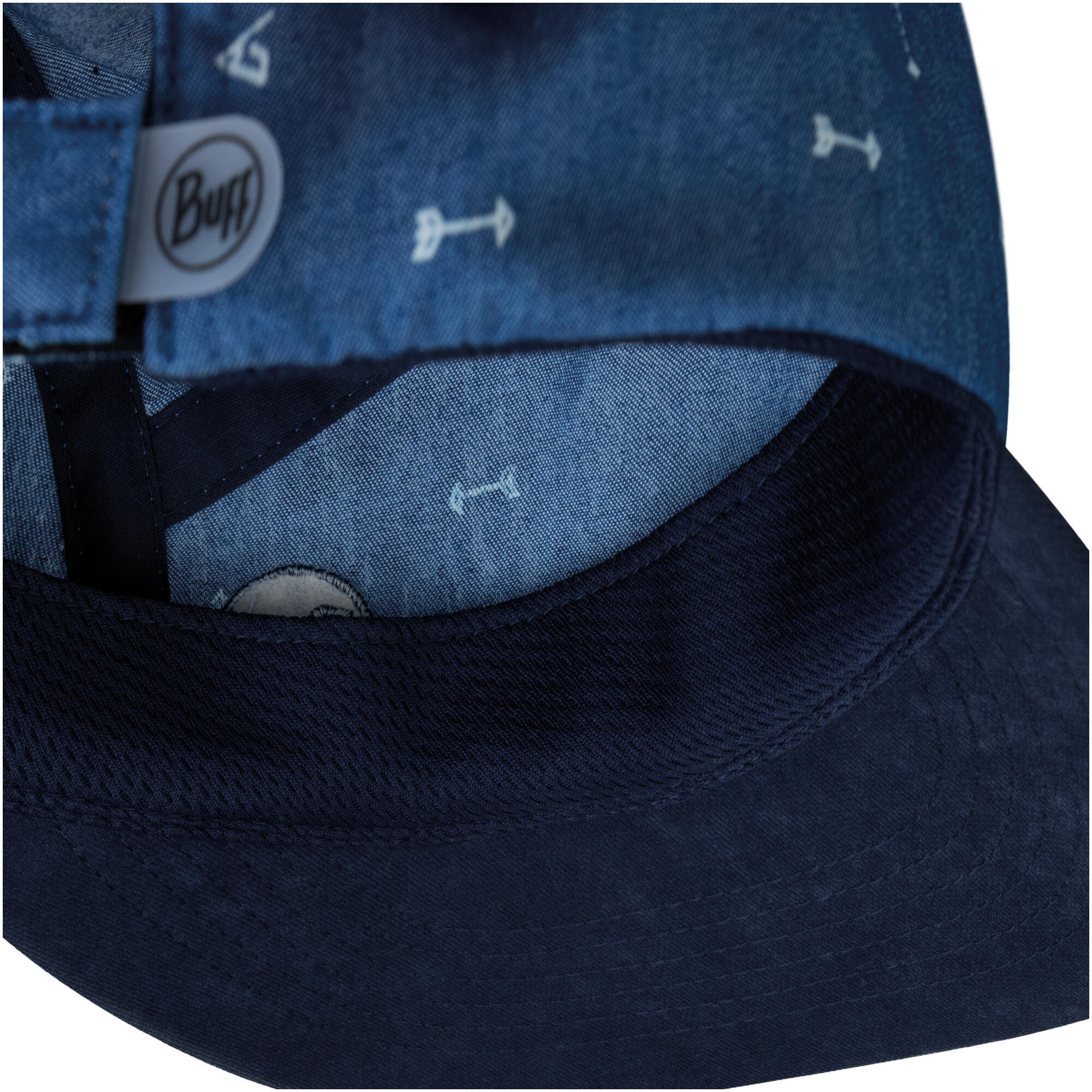 Dziecięca czapka z daszkiem BUFF 5 PANELS CAP ARROWS DENIM-DENIM JR 3/4