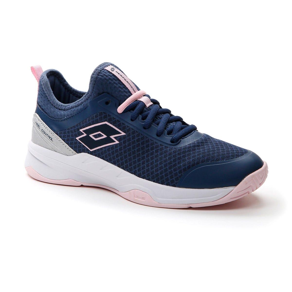 Tênis lotto mirage 500 ii azul denim rosa cinza cinza cinza mulheres