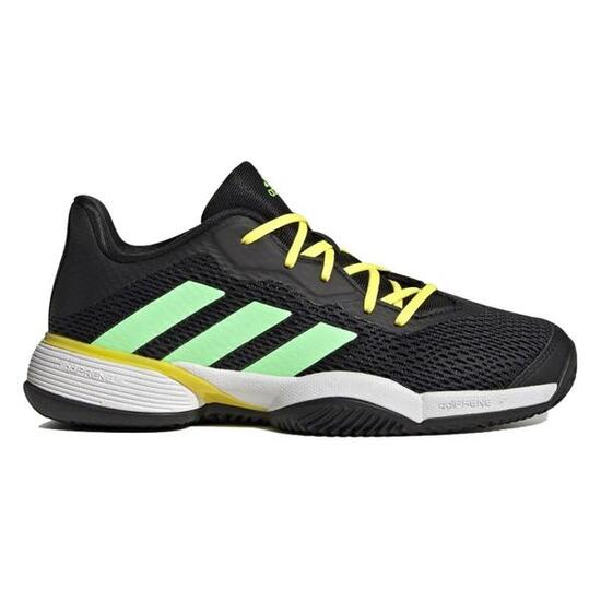 Chaussures Junior Adidas Barricade Clay Hr1028 Noir Et Vert