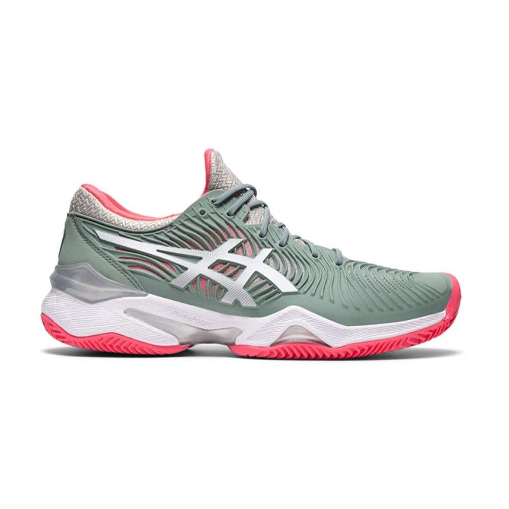 ASICS Women's Grey And Pink Asics Court Ff 2 Clay 1042a075 021