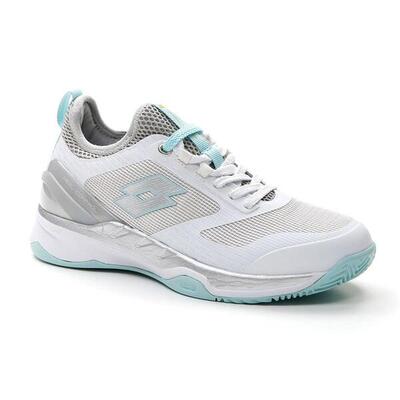 Scarpe Padel Da Donna Lotto Mirage 200 Cly 213633 8jo Bianche E Grigie