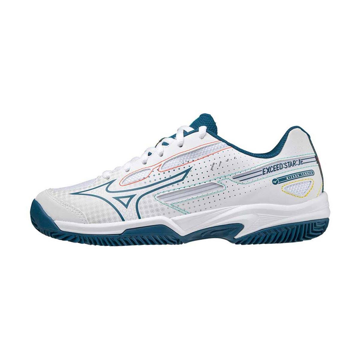 Scarpe Da Padel Per Bambini Mizuno Exceed Star Cc 61gc2255 30 Bianche E Blu 3/3