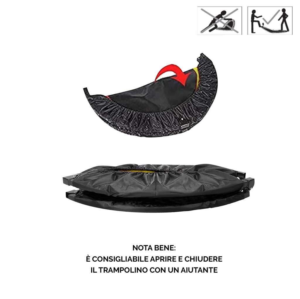 Trampolino Elastico Pieghevole e Regolabile in Altezza FF 3/7
