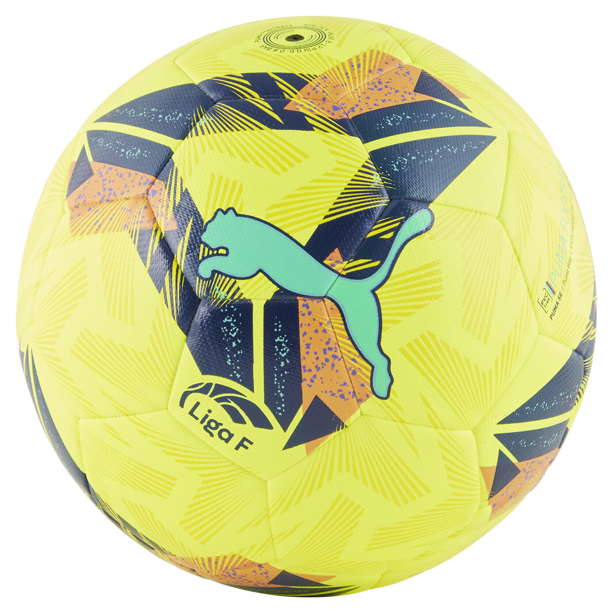 Pallone da calcio ibrido Orbita Liga F PUMA Fluo Yellow Multicolor 4/4