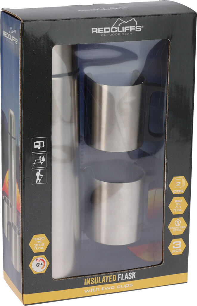 Redcliffs Thermosflasche inkl. 2 Trinkbecher 3/7
