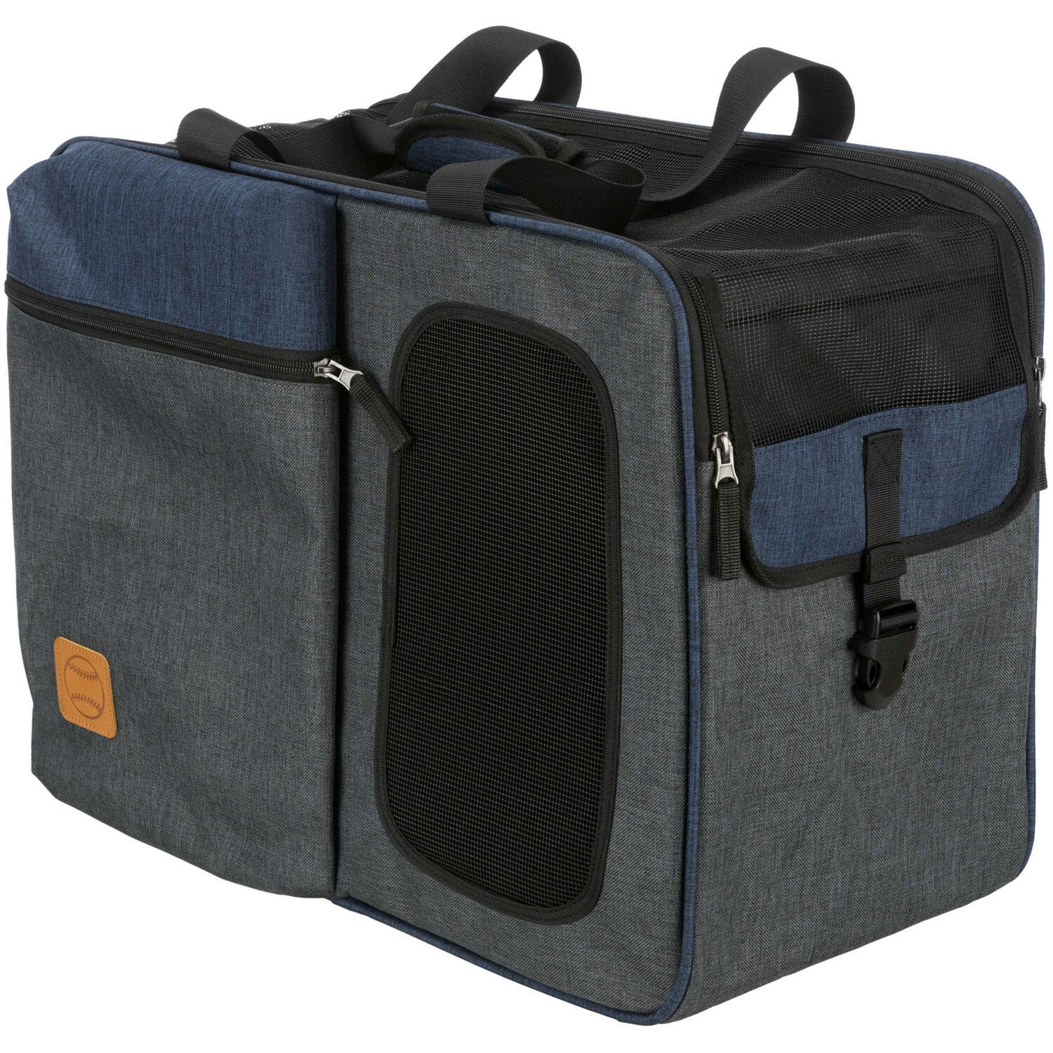TRIXIE Mochila y transportín Tara 2 en 1 TRIXIE Viaje Perros gris/azul