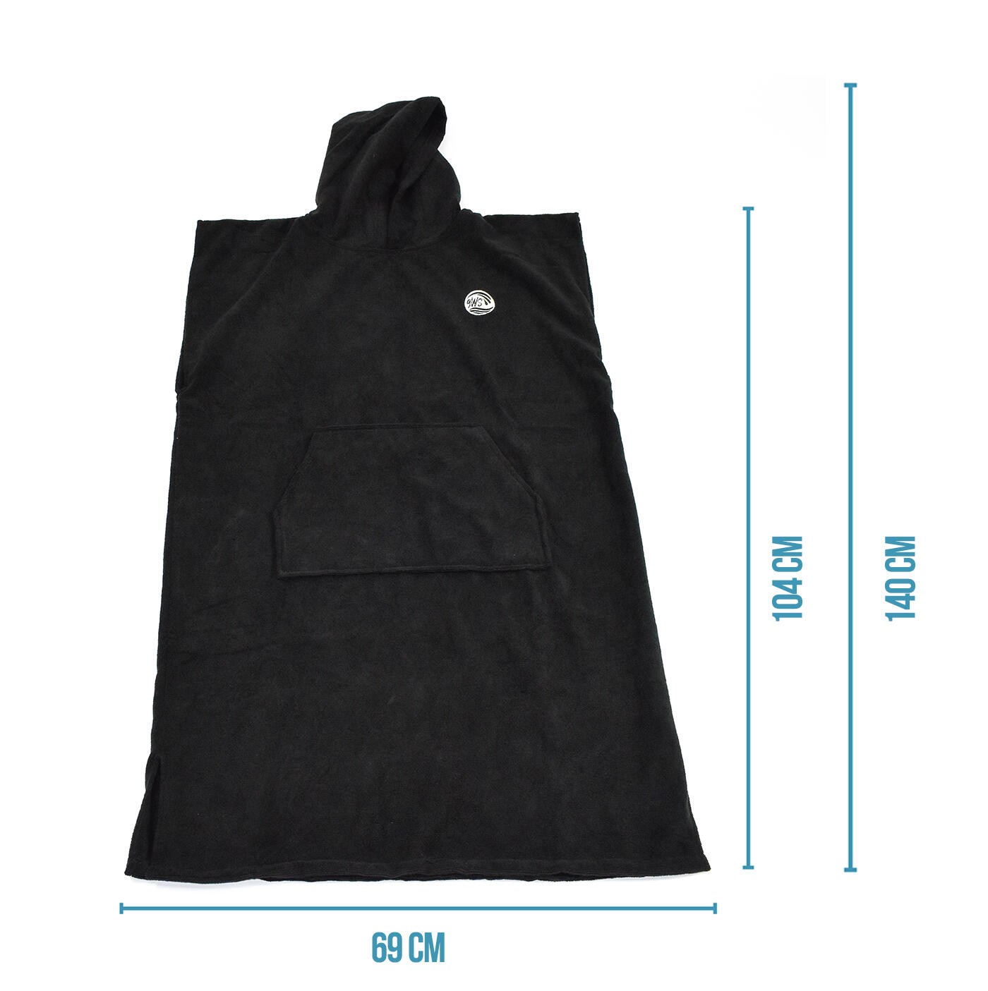 Ärmelloser Surfponcho aus Mikrofaser 5/5