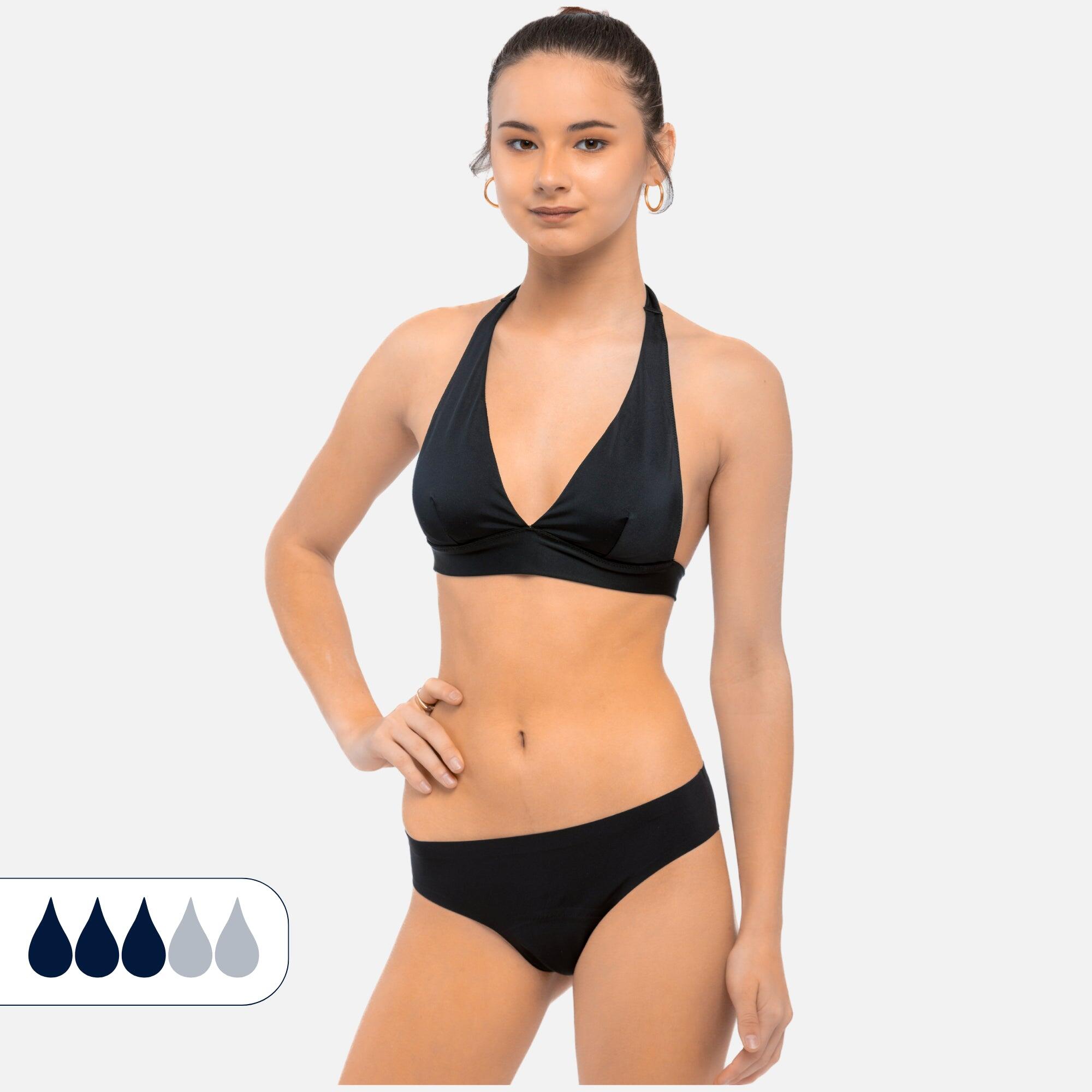Bas De Bikini Menstruel Femme - 4 Couches Anti-fuite - String Sans Couture - Pour Natation Et Sport