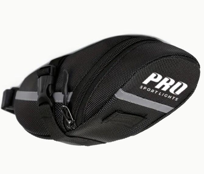 PRO SPORT LIGHTS Borsa da sella 1,2 litri - Nero - Borsa per bicicletta - MTB/Bici da corsa