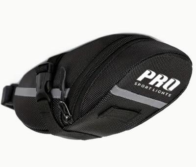 Zadeltas pro sport lights 1.2 liter - zwart - fietstas - mtb/racefiets