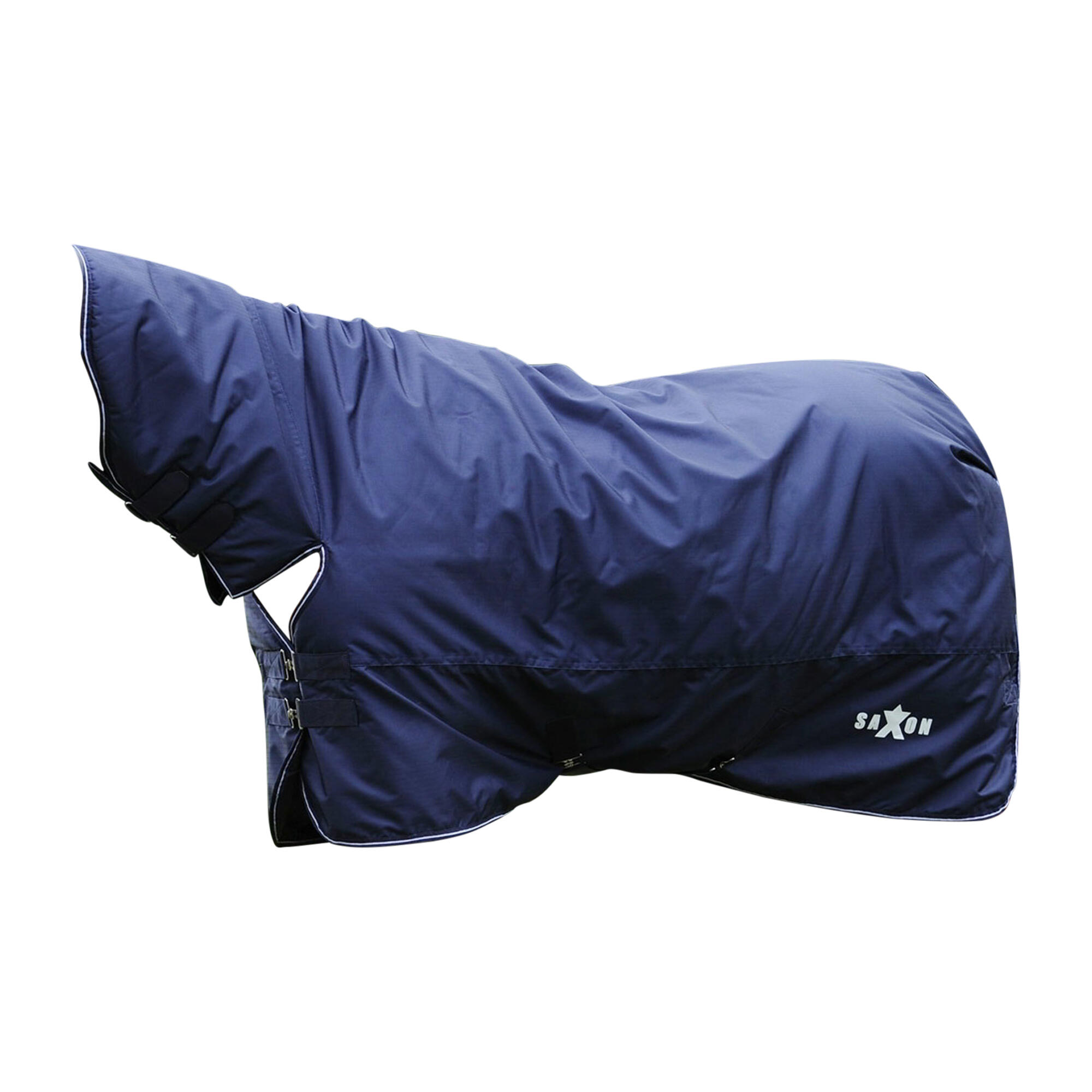 Couverture D´extérieur Pour Chevaux DEFIANT (Bleu Marine / Blanc) 2/3