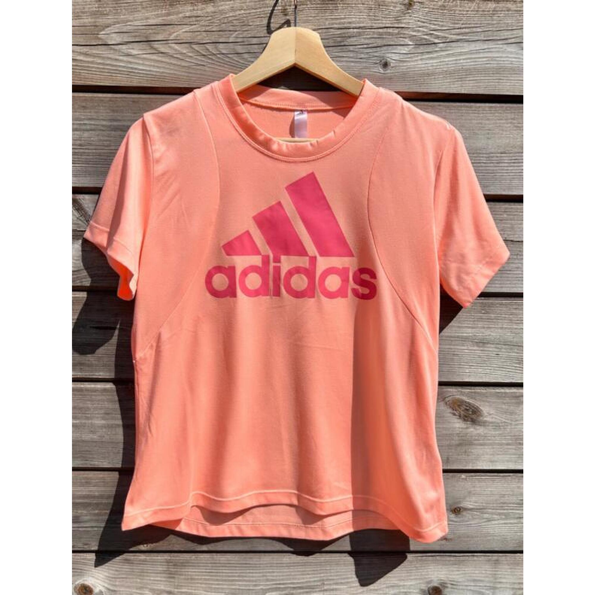 Tussen Particulieren - Adidas - Oranje roze t-shirt - Maat M