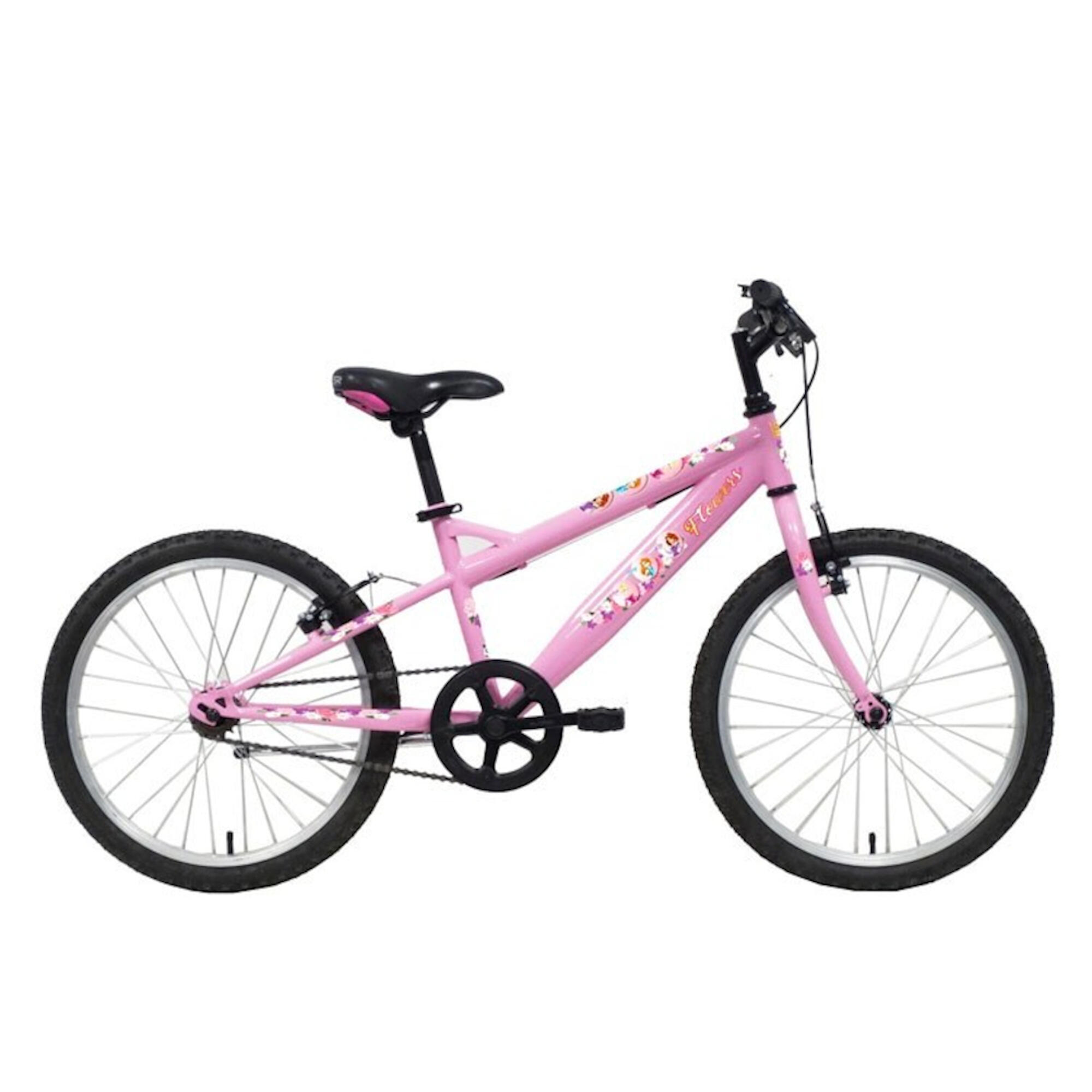 BICICLETA DE PASSEIO INFANTIL FLORES 20 POLEGADAS