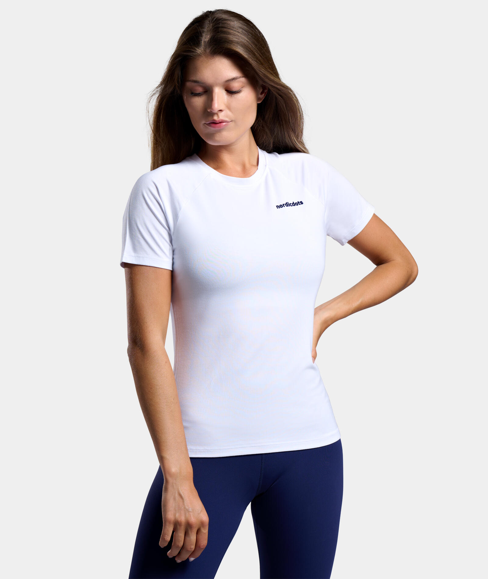 NORDICDOTS Organische Tennis/Padel T-shirt Dames Wit