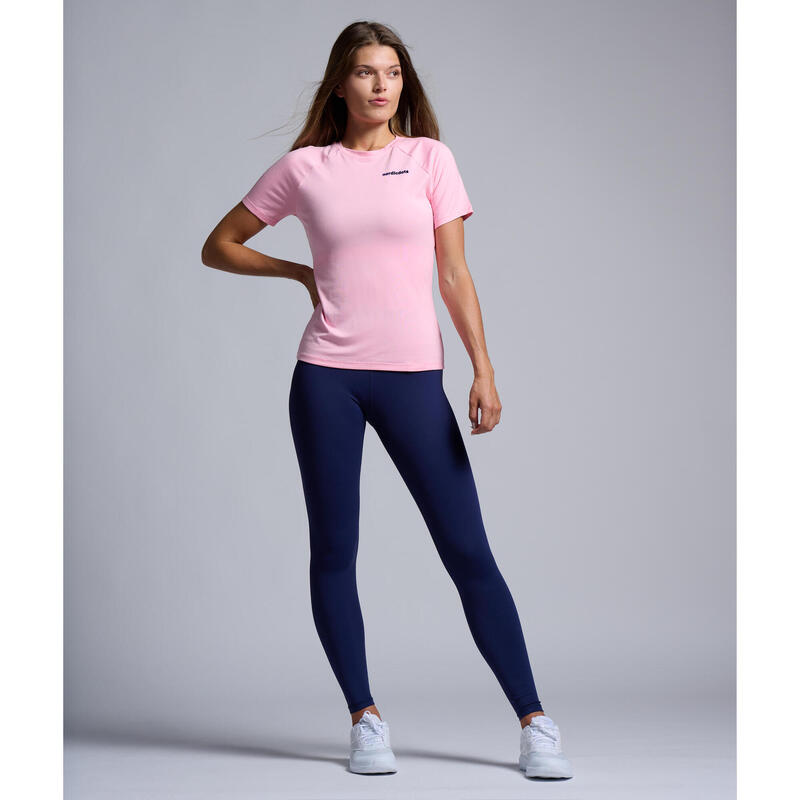 T-shirt de Tennis/Padel Organique Femme Rose de mer