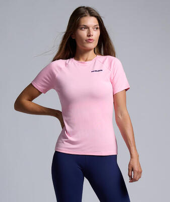 Organische tennis/padel t-shirt dames zeeroze