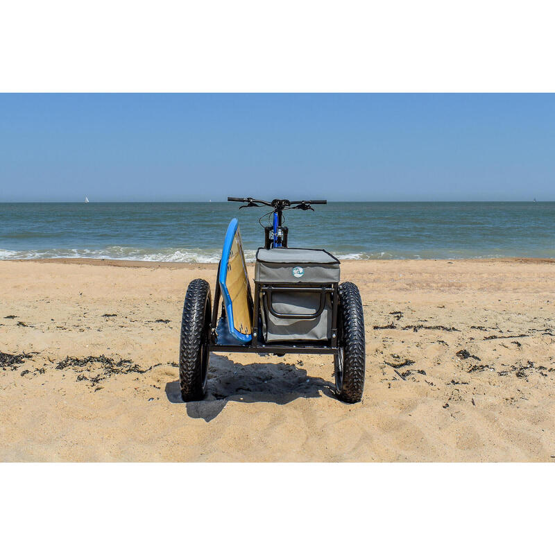 Remorque vélo, surf, paddle spécial plage - roues fat bike