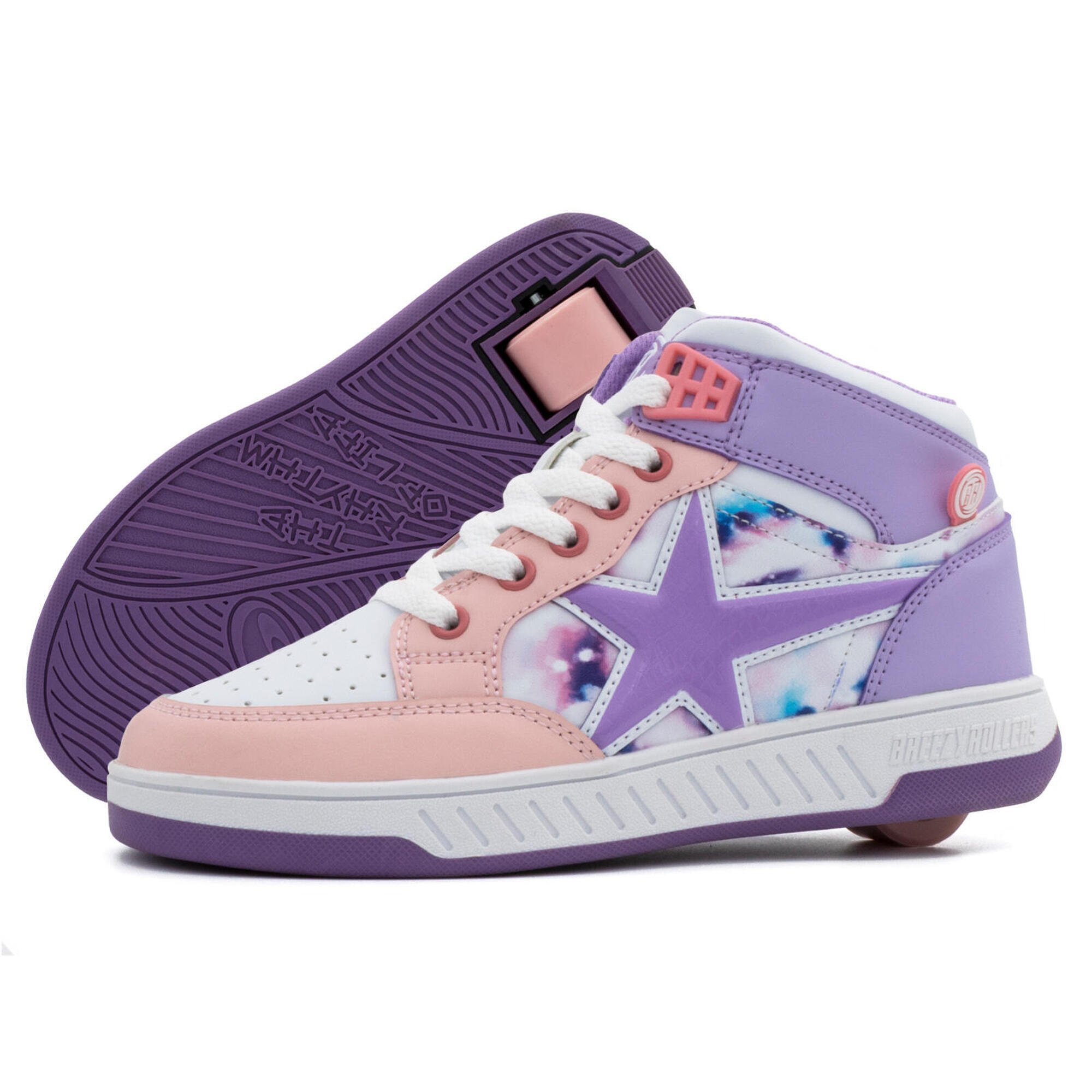 Breezy Rollers Chaussures à Roulettes Enfant – Basket 2-en-1 Avec Roue Rétractable, Marche Ou Glisse En Un Clic