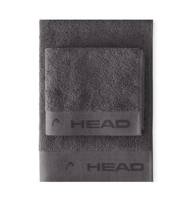 Set Handtücher 40x50cm und 50x100cm aus Reiner Baumwolle 500g/m², Antarctic Grey