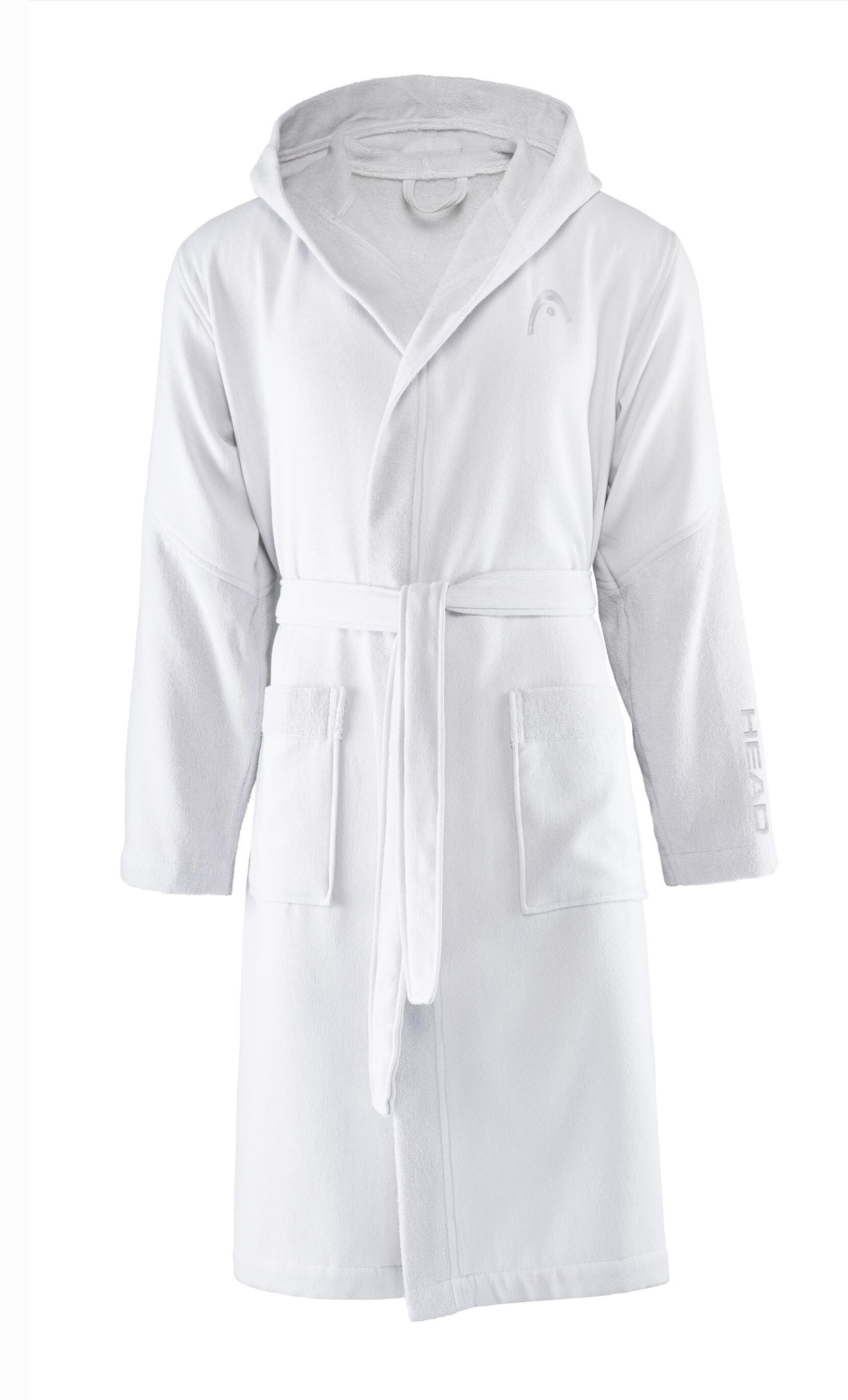 HEAD Unisex Badjas met Capuchon van Microfrotté 270g/m² Snow White