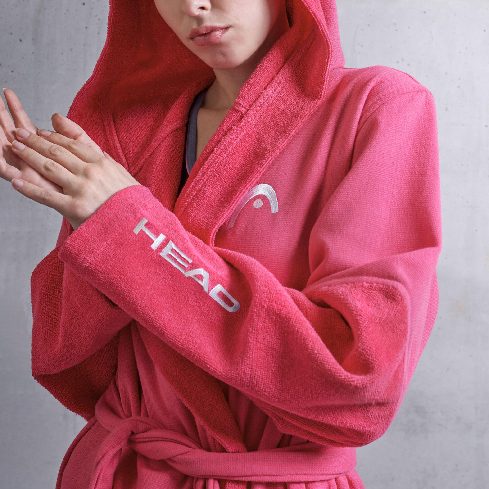 Robe Unissex com Capuz em Microfibra 270g/m² Rosa Fúcsia 2/4