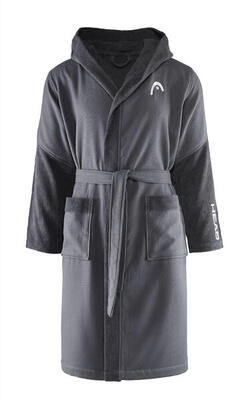 Unisex badjas met capuchon van microfrotté 270g/m² iron grey