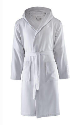 Unisex badjas met capuchon van microfrotté 270g/m² antarctic grey