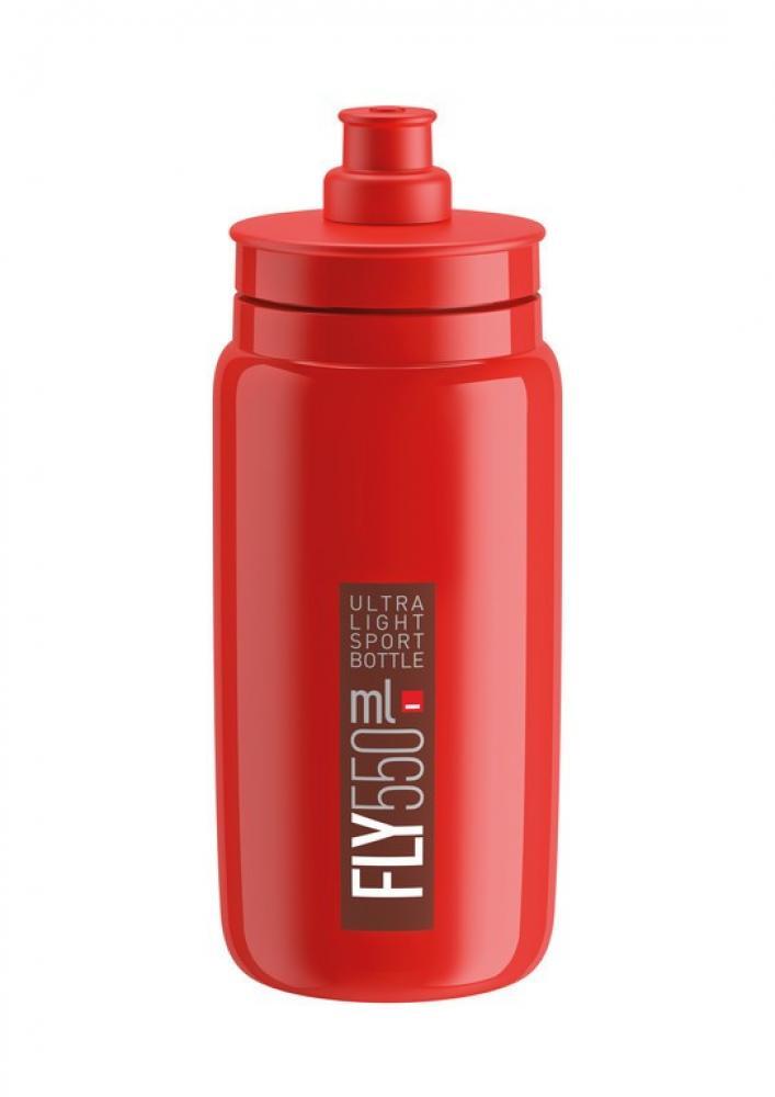 Elite Trinkflasche rot + M-Wave Flaschenhalter schwarz 2/3