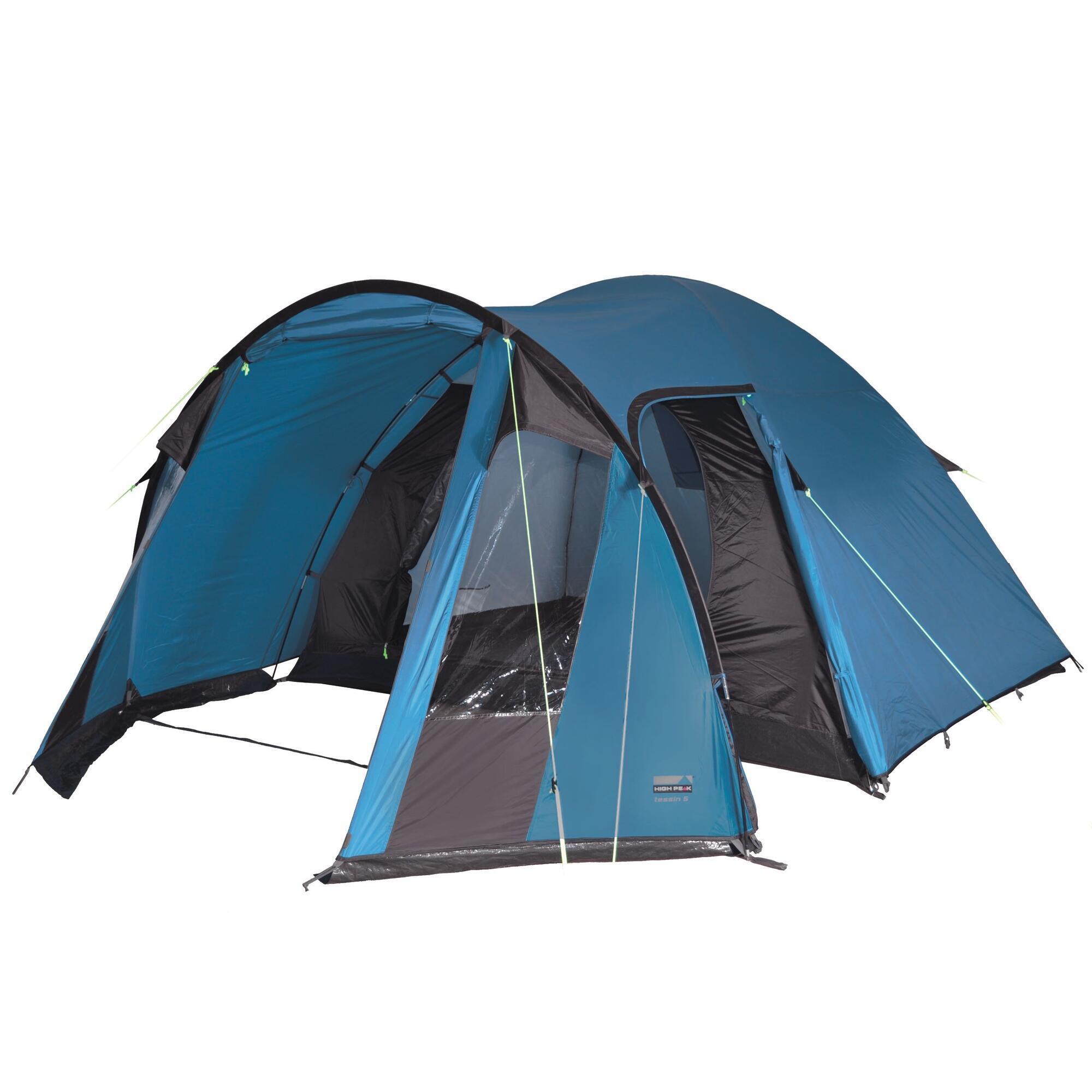 High Peak - High Peak Ticino 4 Avec Potence - Tente - Bleu - 4 Places - Decathlon