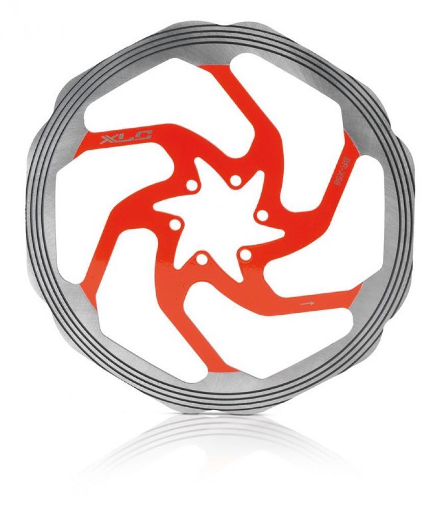 XLC Disque de frein BR-X58, Ø180/1,8mm argent/rouge Anneau de friction CNC 2/2