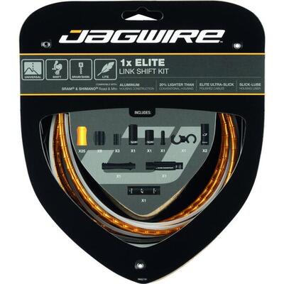 Road & mountain elite link 1x schakelkabelset - zwart