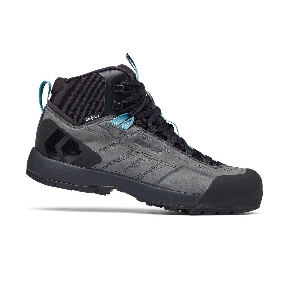 Sapatos de caminhadas para mulheres Black Diamond Mission LTHR WP Aprch 3/4
