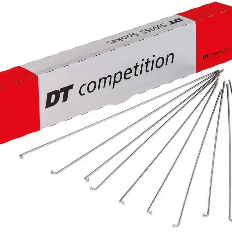 Box of 100 bent spokes DT Swiss competition 2.0x1.8x2.0x298 mm inoxydable