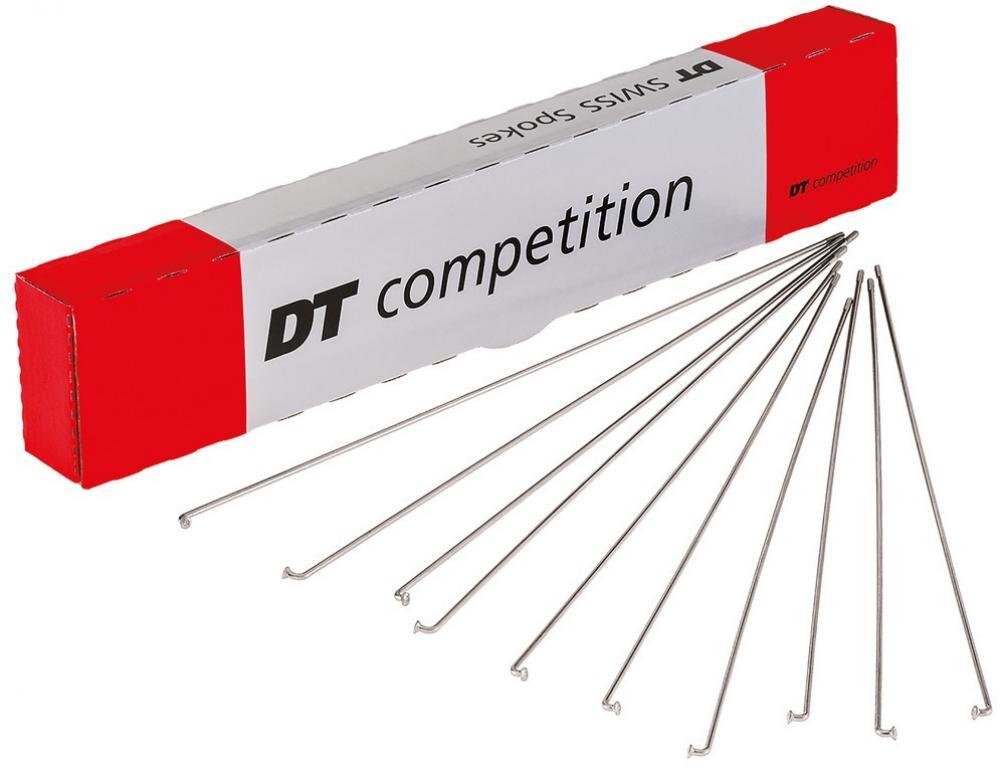 Boîte de 100 rayons coudés DT Swiss competition 2.0x1.8x2.0x298 mm inoxydable 2/3