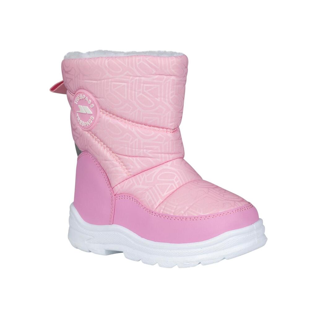 Childrens/Kids Snowflake Snow Boots (Pink)