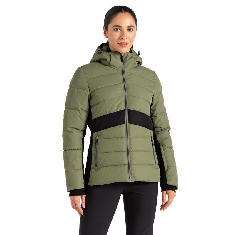 Blouson De Ski GLACIAL Femme (Vert Olive / Noir)
