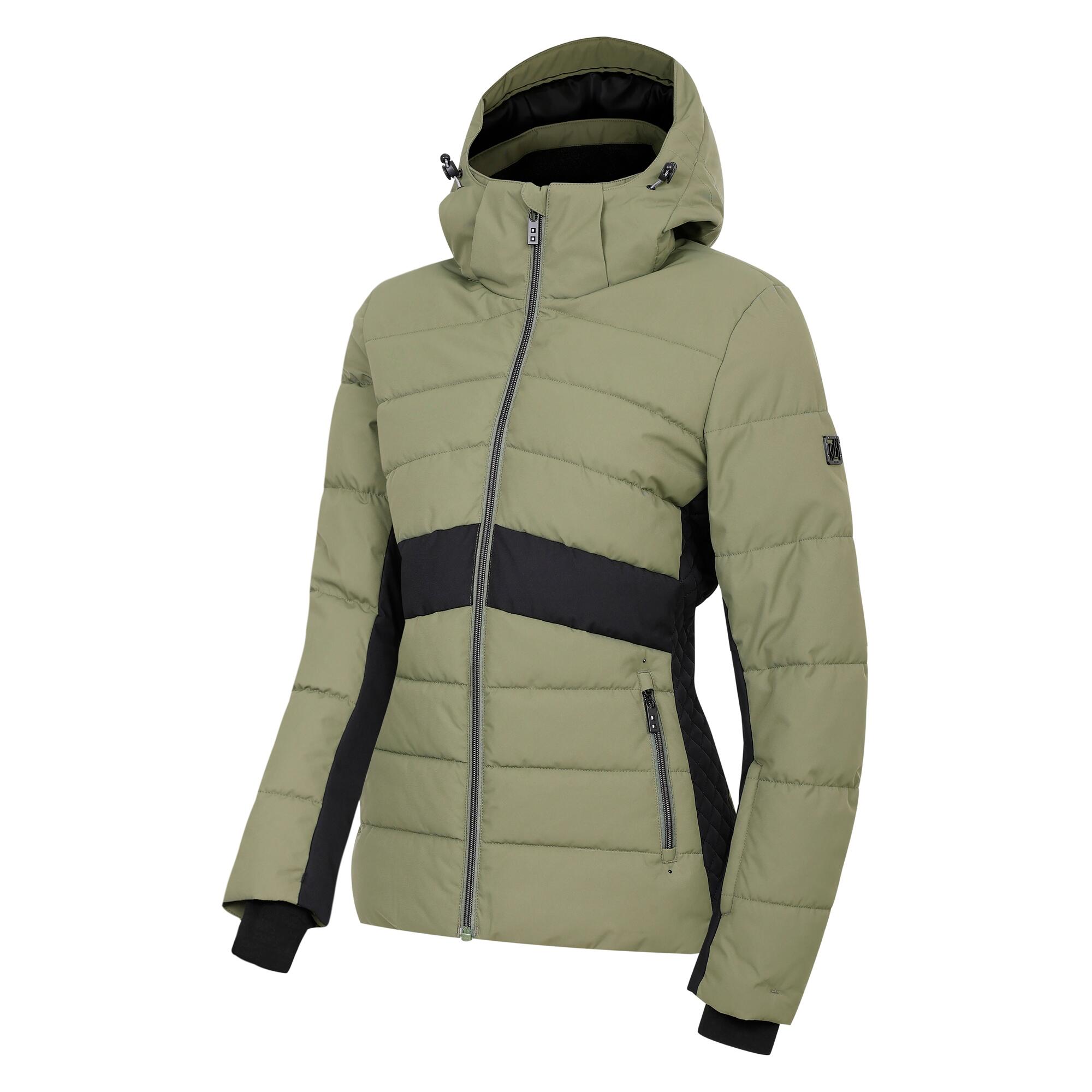Blouson De Ski GLACIAL Femme (Vert Olive / Noir) 3/5