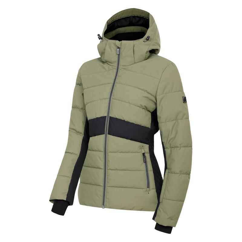 Blouson De Ski GLACIAL Femme (Vert Olive / Noir)